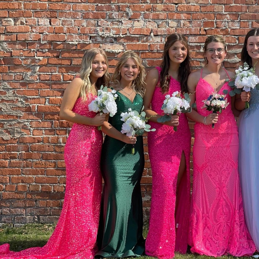 PRIMVERA coral pink sequins dress size 0